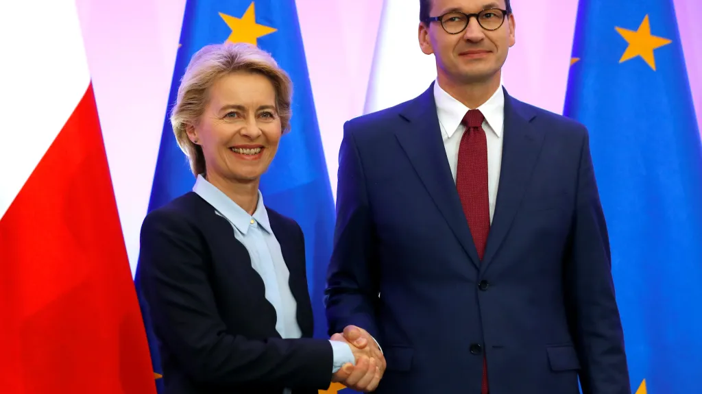 Ursula von der Leyenová a Mateusz Morawiecki