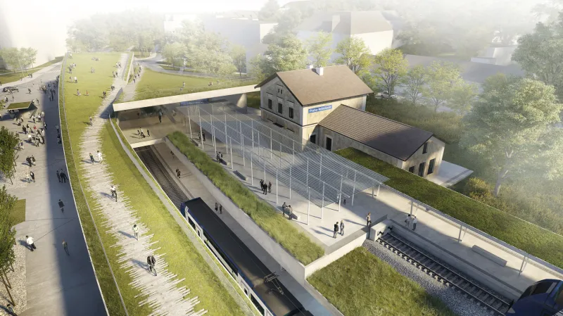 Vizualizace rekonstrukce veleslavínského nádraží