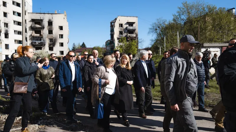 Petr Pavel a Zuzana Čaputová na Ukrajině