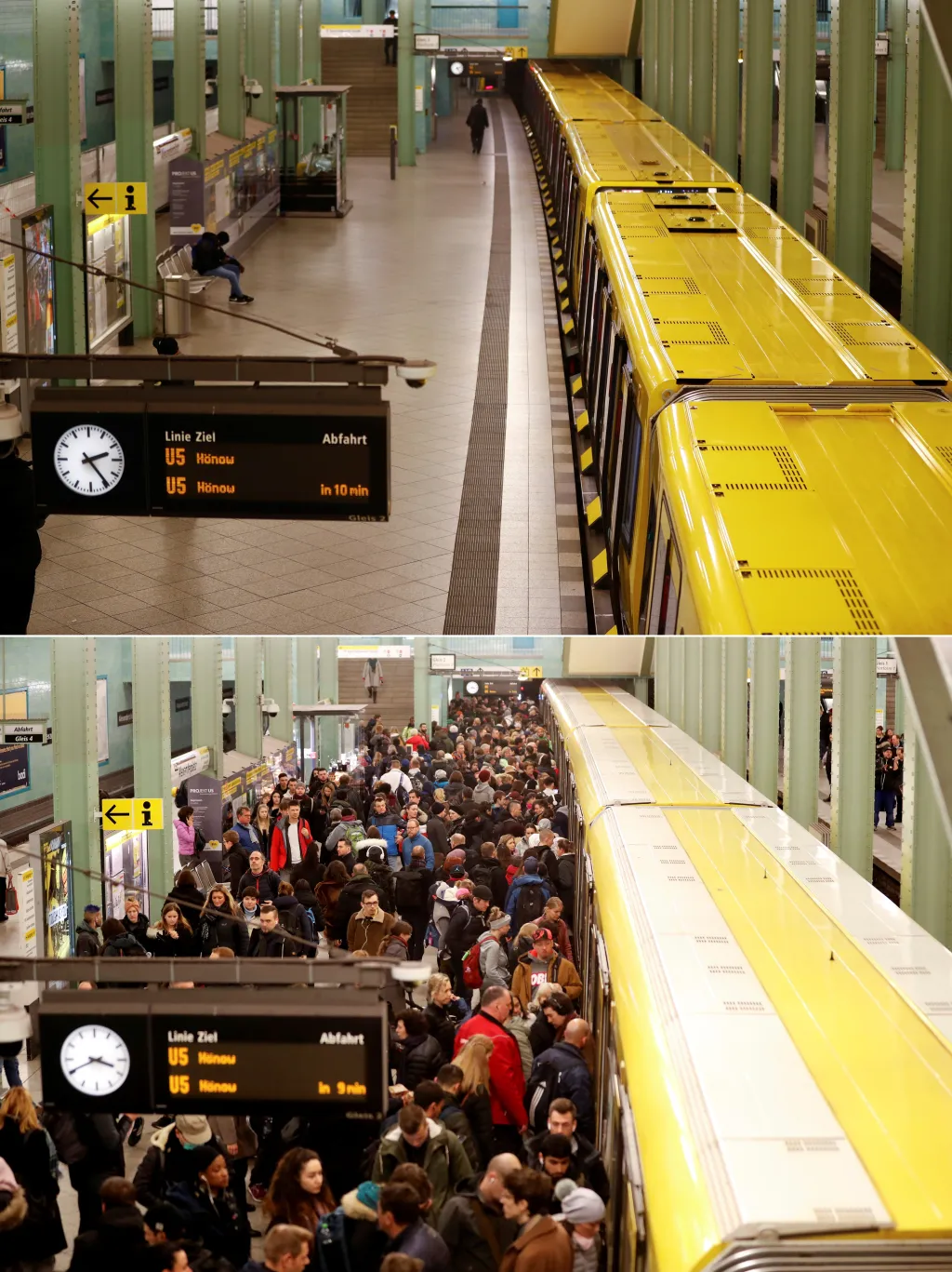 Vylidněné metro v německé metropoli