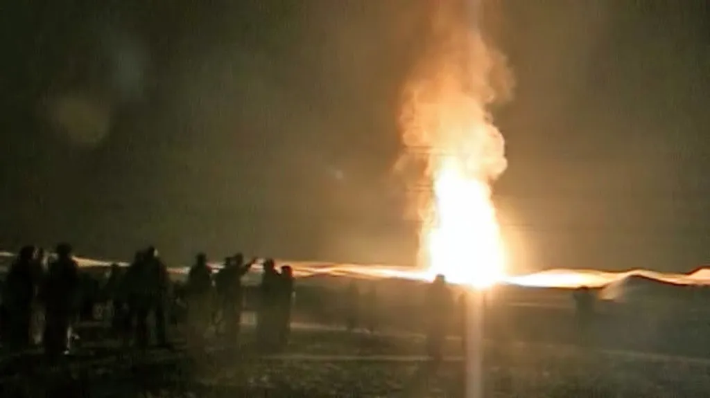 Výbuch plynovodu u Ariše