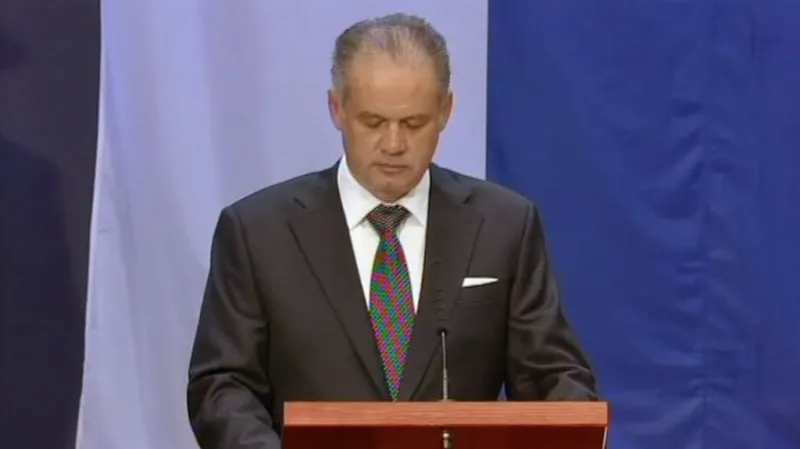 Andrej Kiska při inauguračním projevu