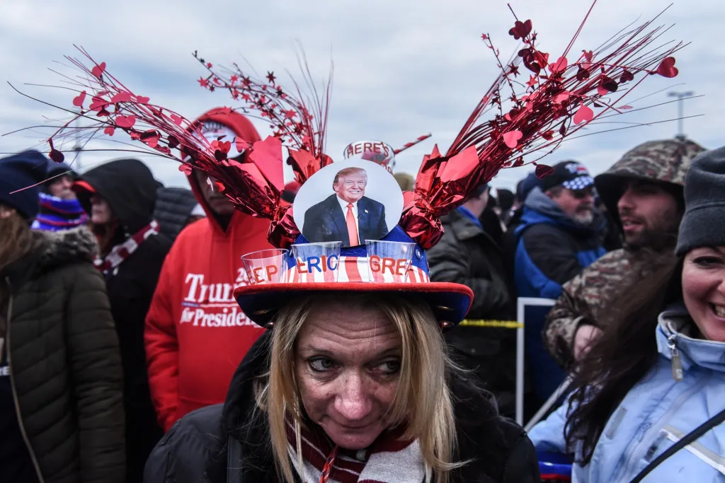 Příznivci a odpůrci Donalda Trumpa se sešli v americkém Wildwoodu