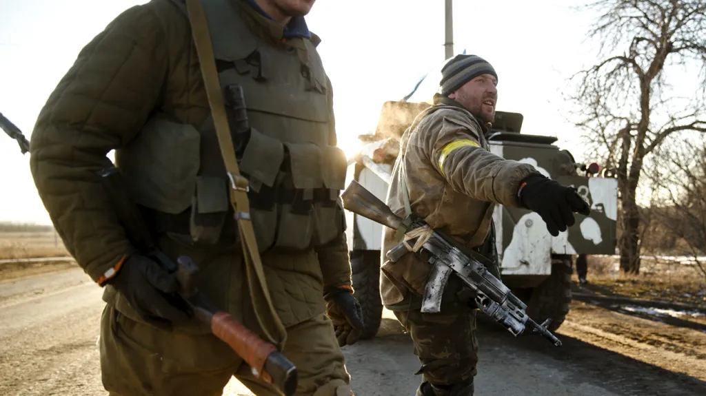 Ukrajinští vojáci u Artemivsku