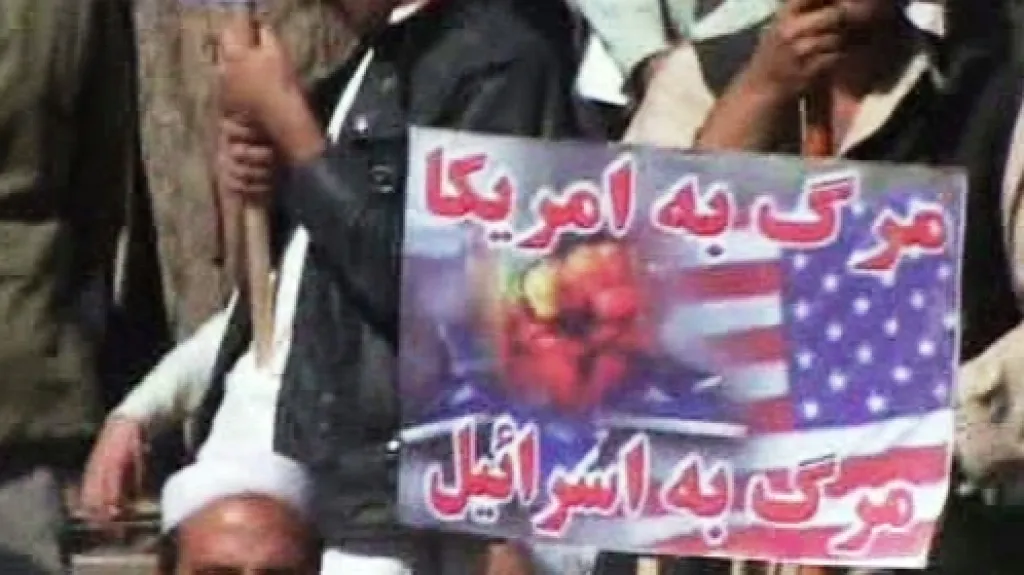 Protiamerická demonstrace v Kábulu