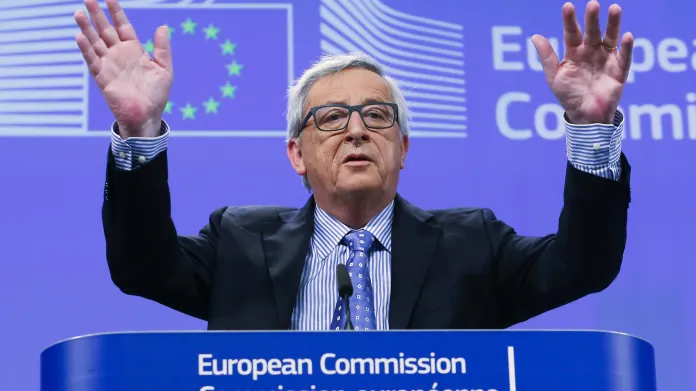 Jean-Claude Juncker na tiskové konferenci