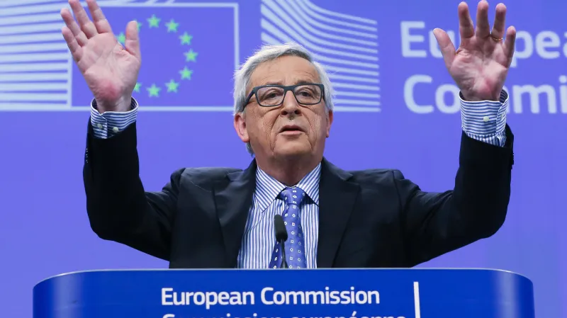 Jean-Claude Juncker na tiskové konferenci