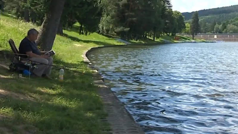 Luhačovická přehrada po vyčištění