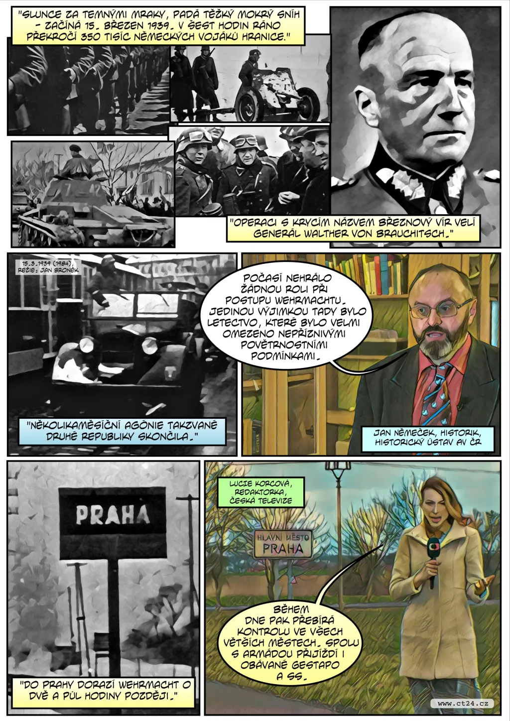 Komiks: Výročí obsazení republiky nacistickým Německem