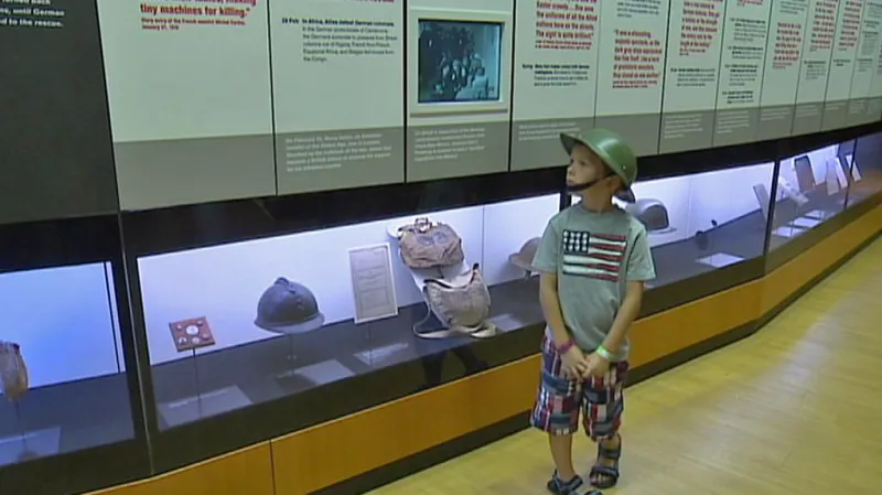 Exponáty kansaského muzea první světové války