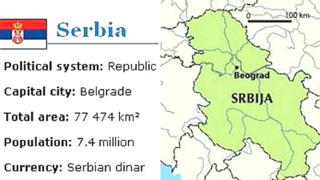 Mapa Srbska