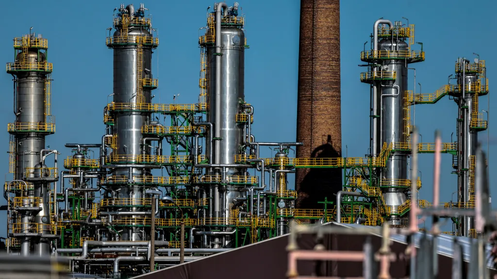 Rafinerie zpracovávající ruskou ropu v německém městě Schwedt
