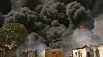 Požár v Nigérii