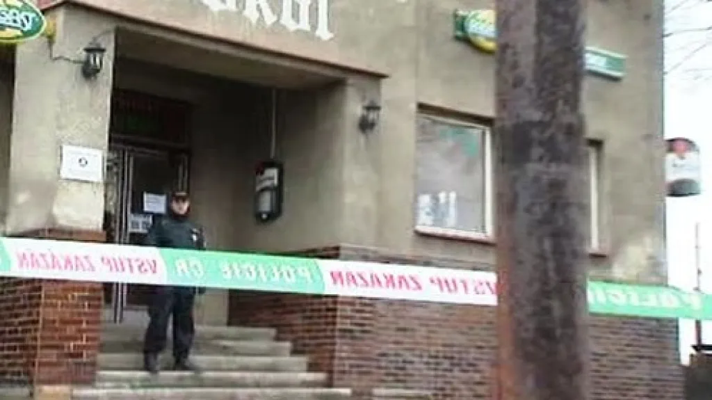Policie v restauraci Sokol v Petřvaldu