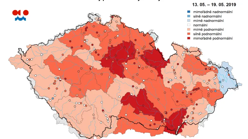Stav podzemních vod ve 20. týdnu