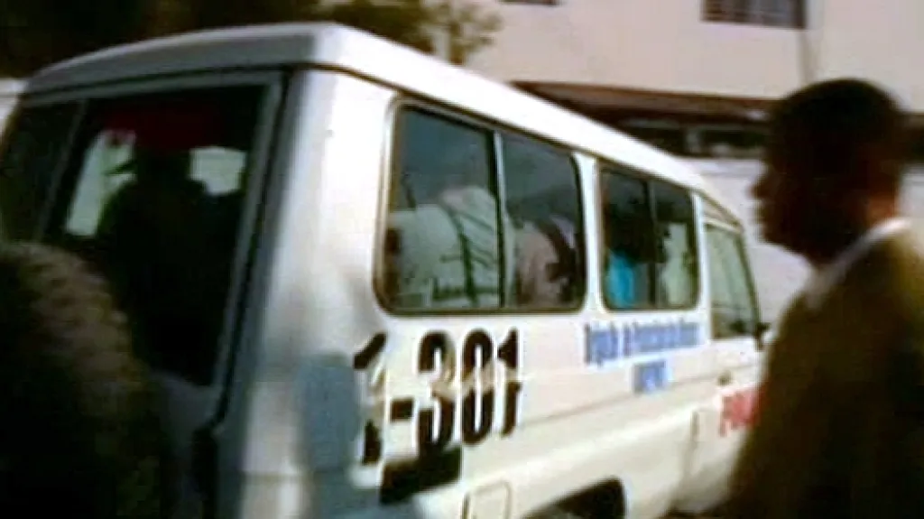 Odjezd propuštěných amerických misionářů z Haiti