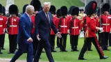 Britský král Karel III. a americký prezident Donald Trump