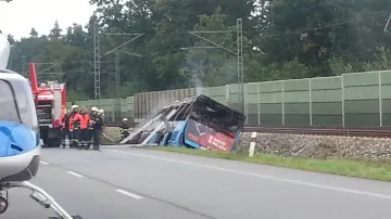 Nehoda autobusu v Plané nad Lužnicí