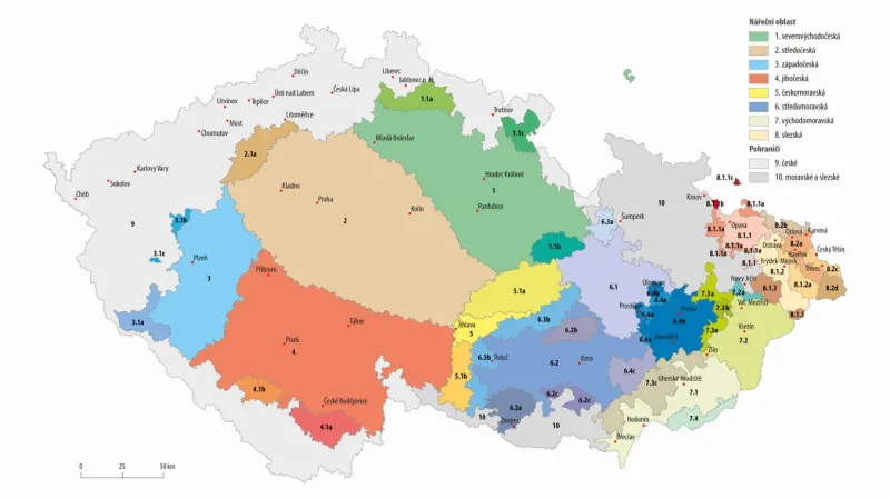 Mapa nářečí českého jazyka