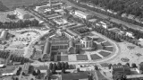 Letecký pohled na brněnské výstaviště (1957)