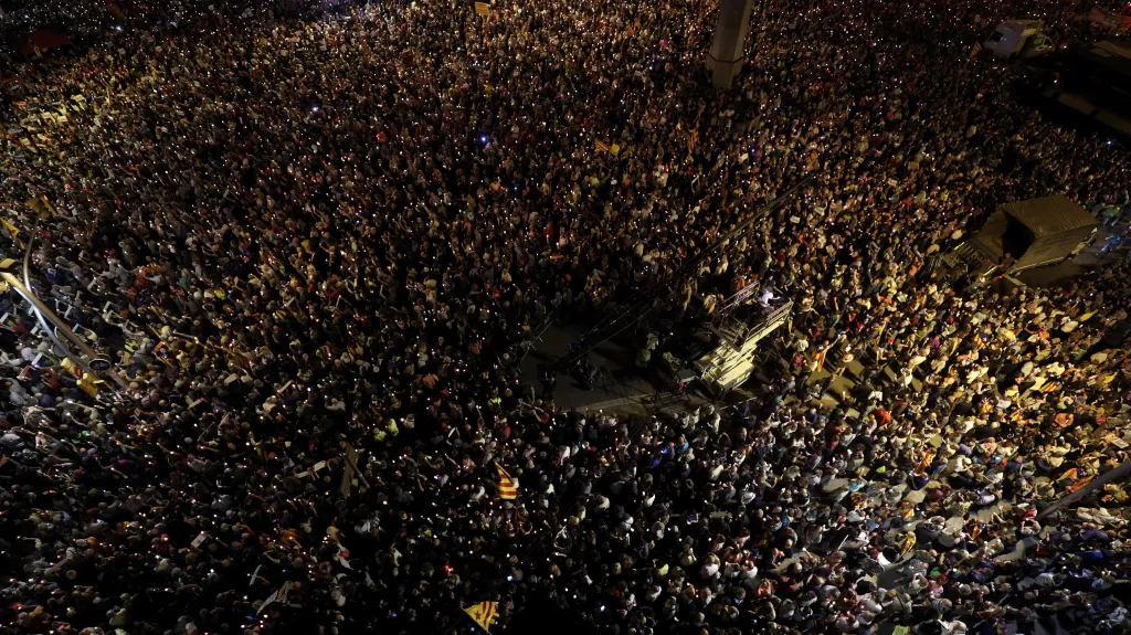 Demonstrace v Barceloně kvůli zadržení separatistických politiků