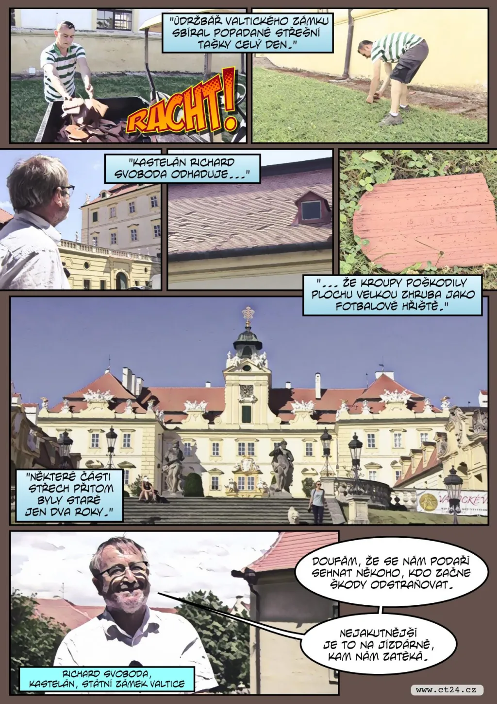 Bouře řádila také nad zámkem Valtice. Památka UNESCO má poškozenou střechu i okna 1