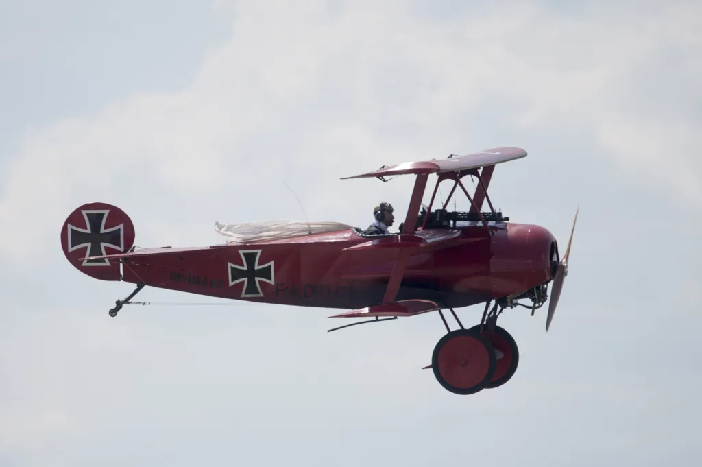 Ukázka německého trojplošníku Fokker Dr.I