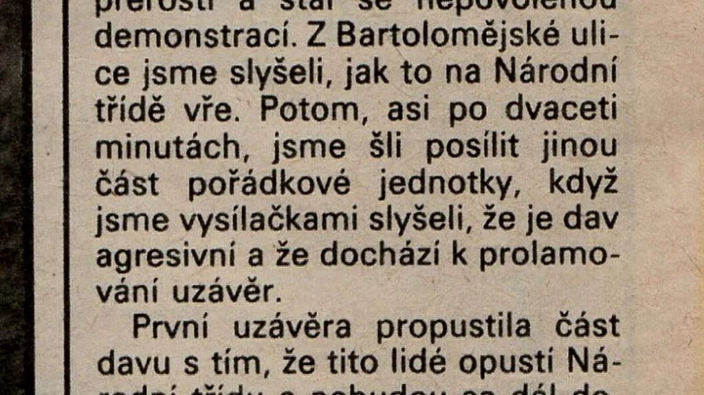 Ondráček k listopadu 1989