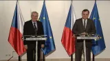 Brífink Miloše Zemana a Petra Nečase po jednání vlády