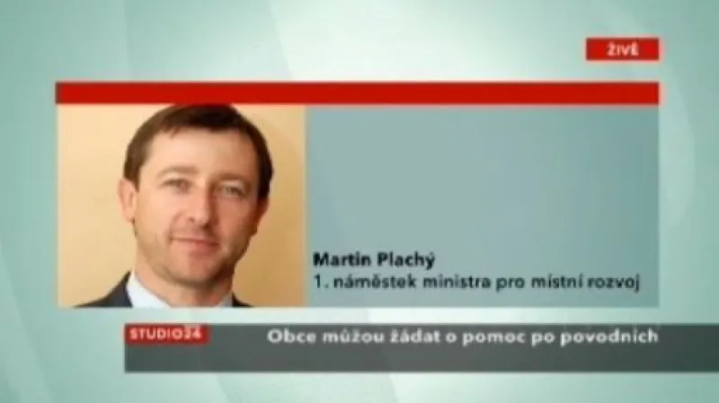 Náměstek Martin Plachý ve Studiu Čt24