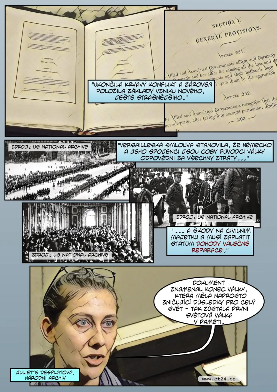 Komiks: Sto let od Versailleské smlouvy