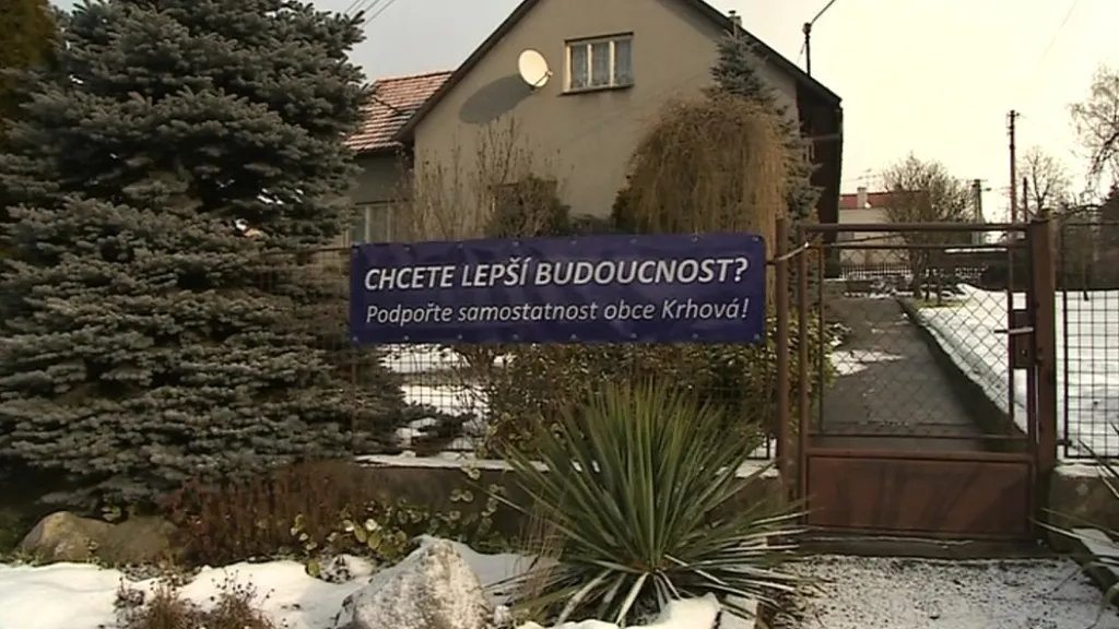 Obec Krhová usiluje o odtržení