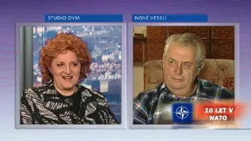 Vlasta Parkanová a Miloš Zeman v OVM