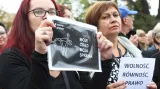 Polky protestovaly proti zpřísnění potratového zákona