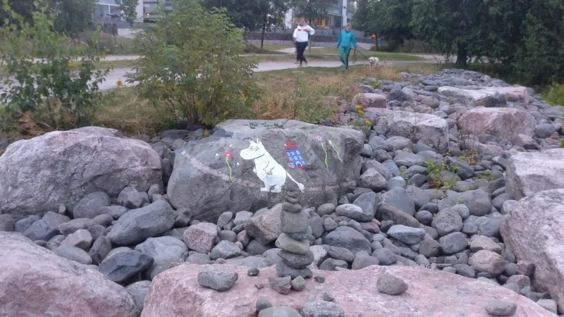 Mumínci v parku v Helsinkách