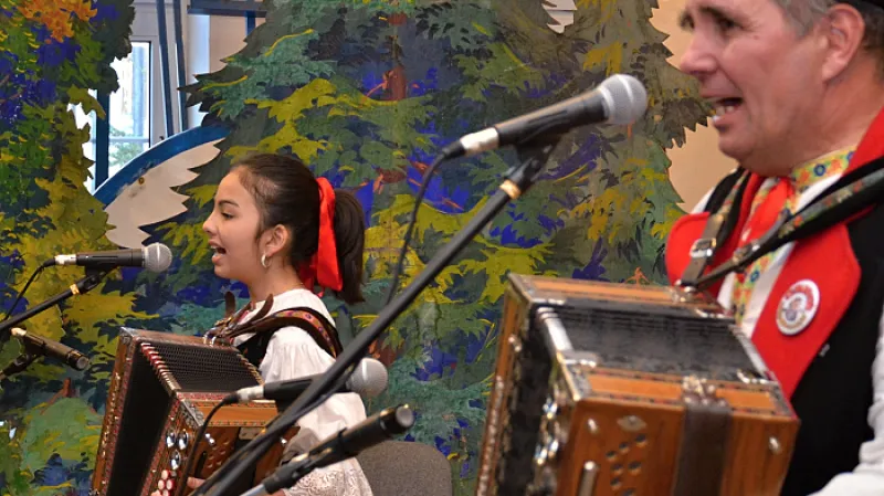 Z "Grupáče harmonikářů" v Čebíně