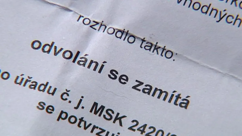 Zamítnutí odvolání