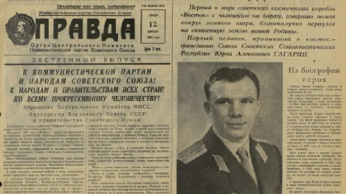 Titulka sovětského listu Pravda