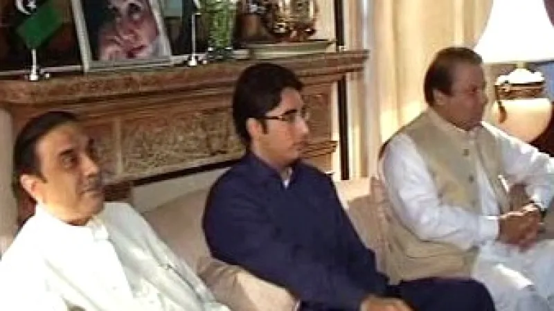 Zardárí, jeho syn Bilavál a Šaríf