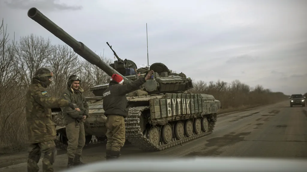 Ukrajinští vojáci u Debalceve
