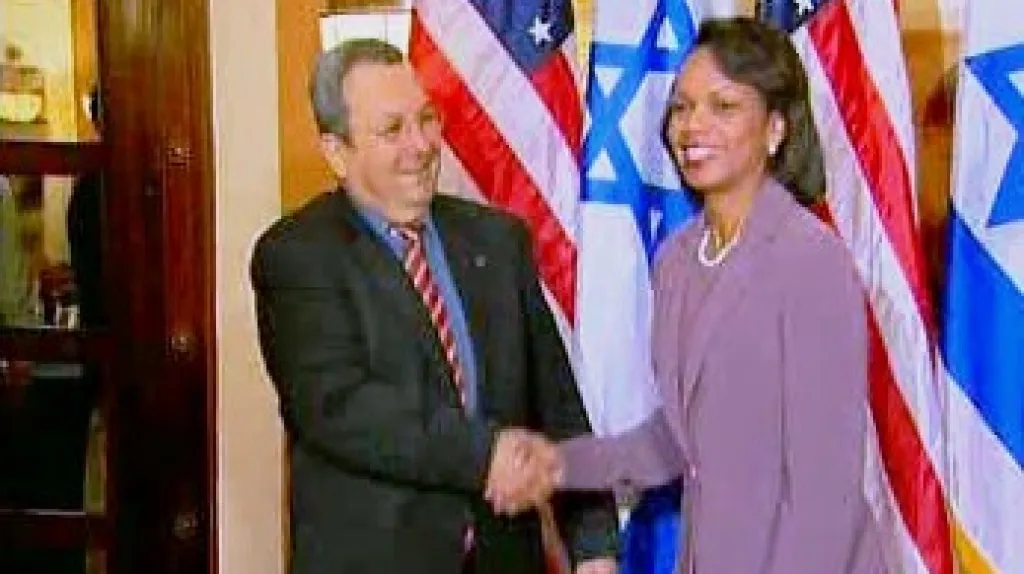Condoleezza Riceová a Ehud Barak