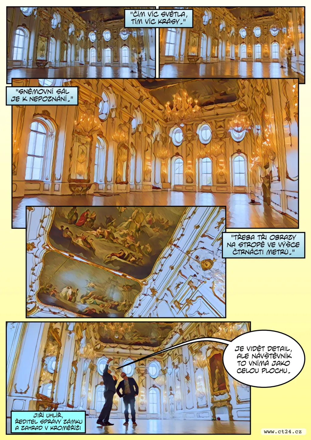Zámek v Kroměříži prošel rekonstrukcí. Restaurátoři zachránili 175 let starou výzdobu