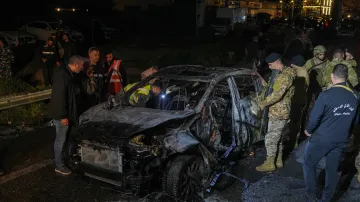 Následky po cíleném izraelském úderu uprostřed eskalujících nepřátelských akcí mezi Izraelem a Hizballáhem, Khaldeh, Libanon, 31. března 2026