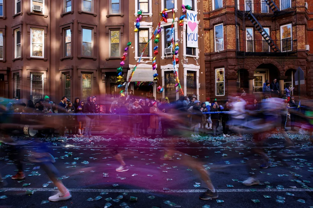 New York City Marathon 2018 ve čtvrti Brooklyn.