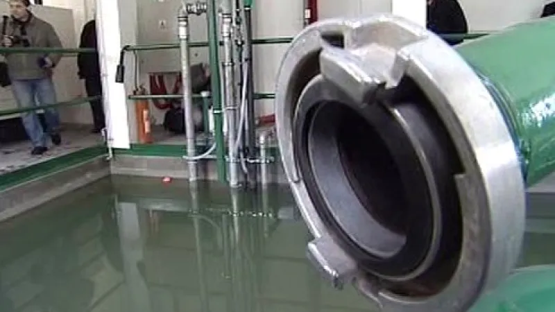 Protipožární systém na hradě v Bečově