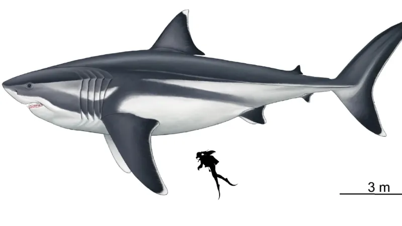 Megalodon, srovnání s člověkem