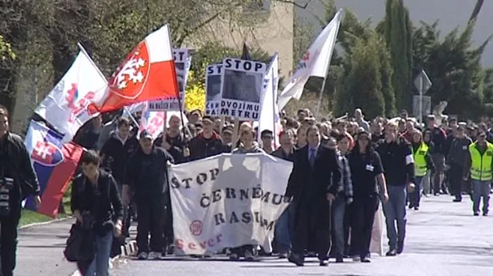 Pochod příznivců DSSS v Krupce