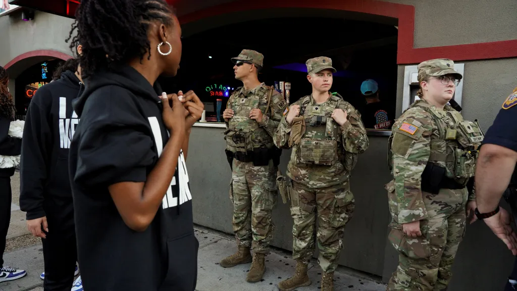 Členové Národní gardy v Memphisu