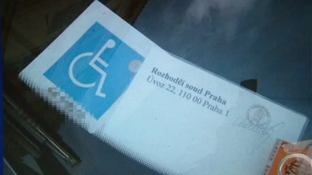 Označení auta pro invalidy