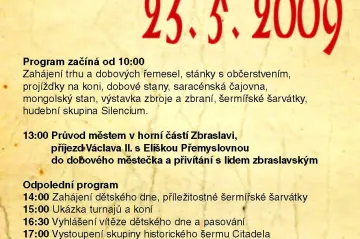 AVÍZO: Slavnosti Elišky Přemyslovny na Zbraslavi